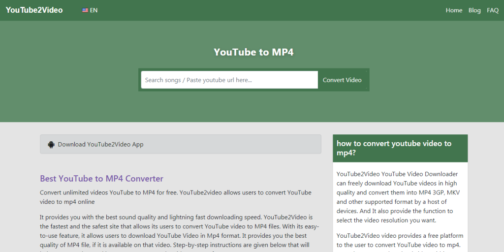 YouTube2Video - YouTube to MP4 Converter