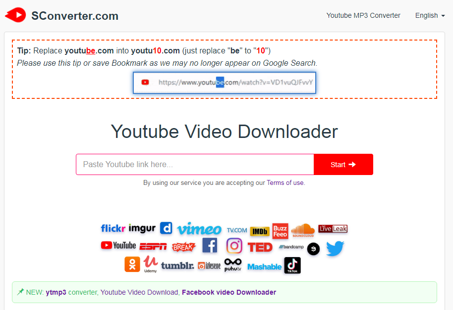 SConverter - YouTube to MP3 Converter